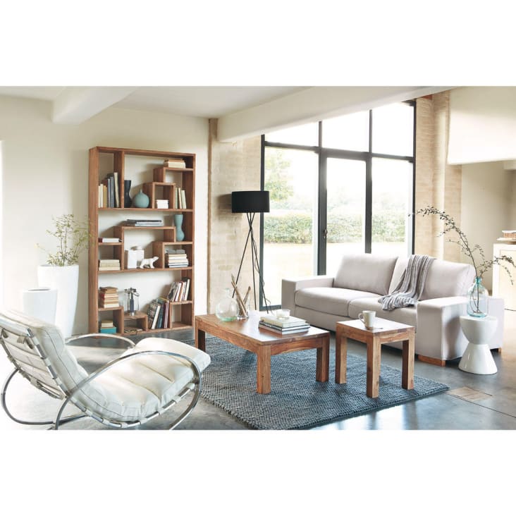 Maisons du Monde Stockholm - Mesa baja de madera maciza Liquidación