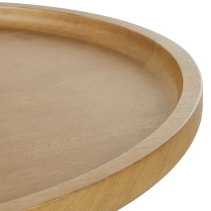 Maisons du Monde Malaya - Mesa baja redonda de madera de mango macizo Libre de impuestos