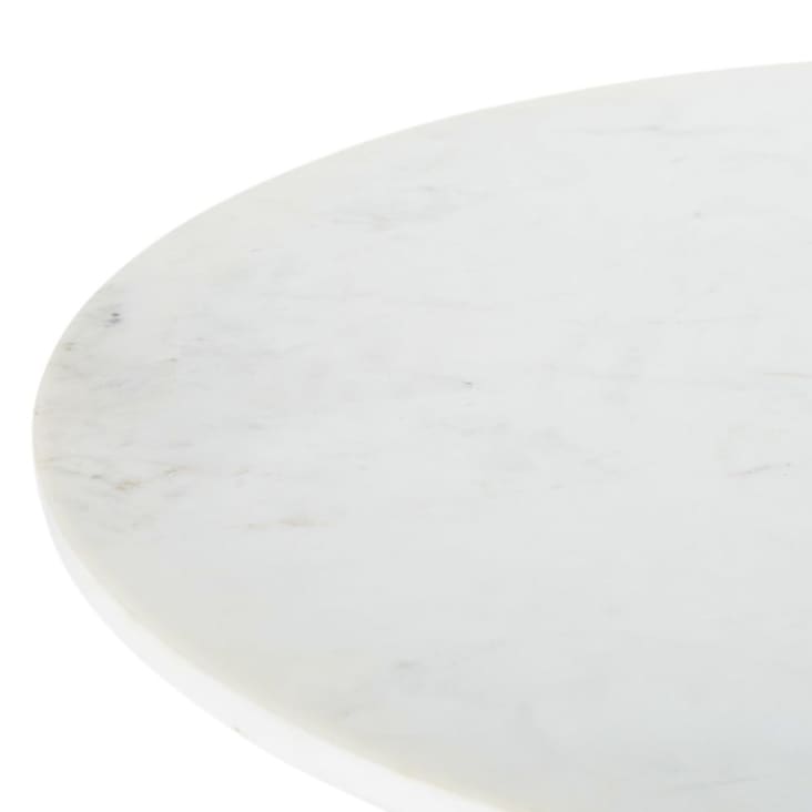 Maisons du Monde Eagle - Mesita de café redonda de mármol y metal color latón Descuentos del mes