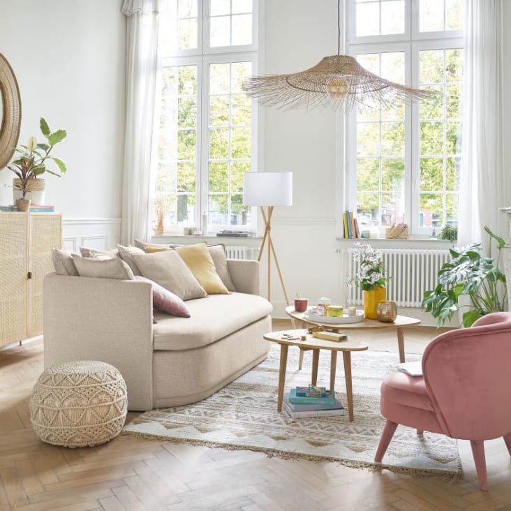 Maisons du Monde Trocadero - Mesa baja vintage de mango macizo Descuento por venta flash