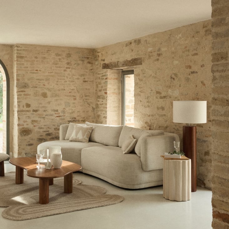 Maisons du Monde Sacramento - Mesa baja ovalada de madera de acacia maciza marrón L145 Rebajas de fin de temporada