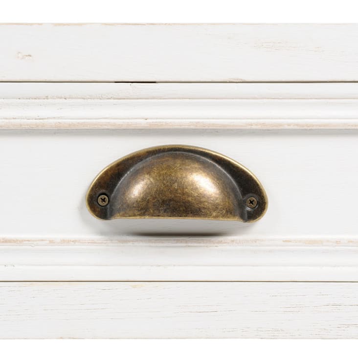 Maisons du Monde Joséphine - Mesa baja de 2 cajones blanca blanca Rebajas