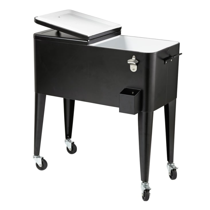 Maisons du Monde Fresh - Kit de nevera de jardín con ruedas de metal negro Ofertas