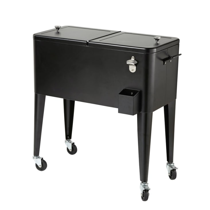 Maisons du Monde Fresh - Kit de nevera de jardín con ruedas de metal negro Ofertas