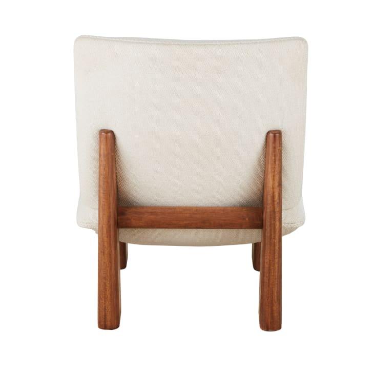 Maisons du Monde Amaya - Sillón beige con patas de madera de hevea Rebajas baratas