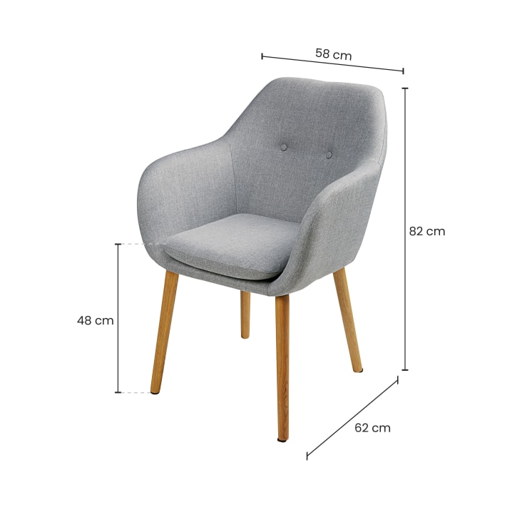 Maisons du Monde Arnold - Silla vintage color gris claro Tienda