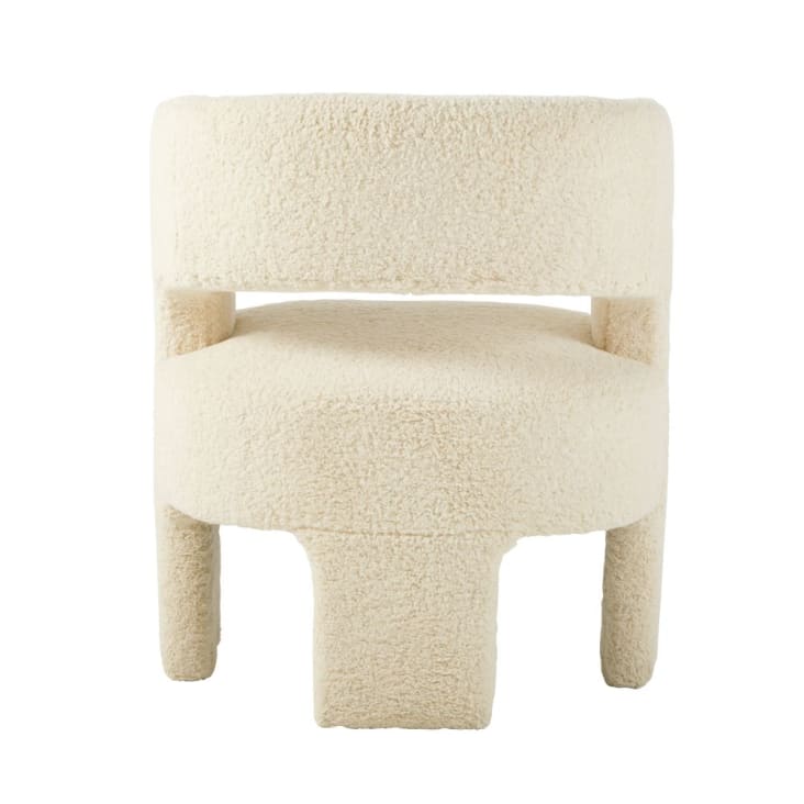 Maisons du Monde Sheep - Sillón de 3 patas de tela rizada blanco Tienda