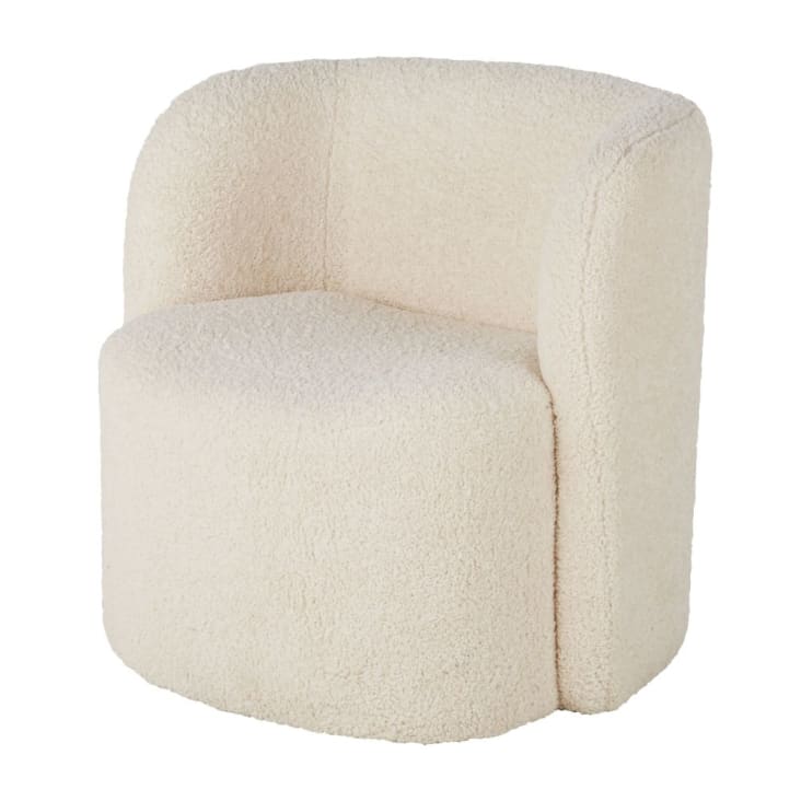 Maisons du Monde Bobun - Sillón de rizo en color crudo