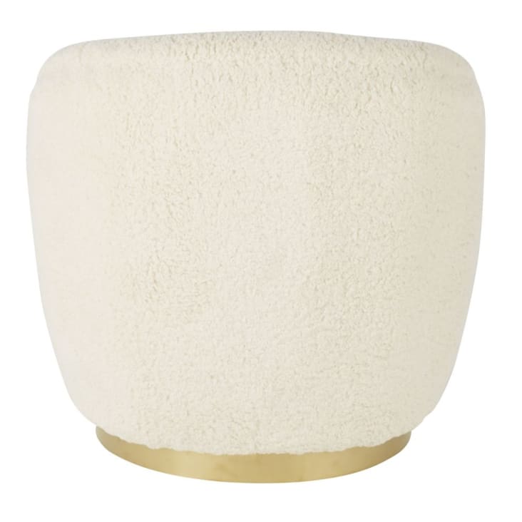 Maisons du Monde Pulp - Sillón giratorio de piel sintética color crudo Rebajas top