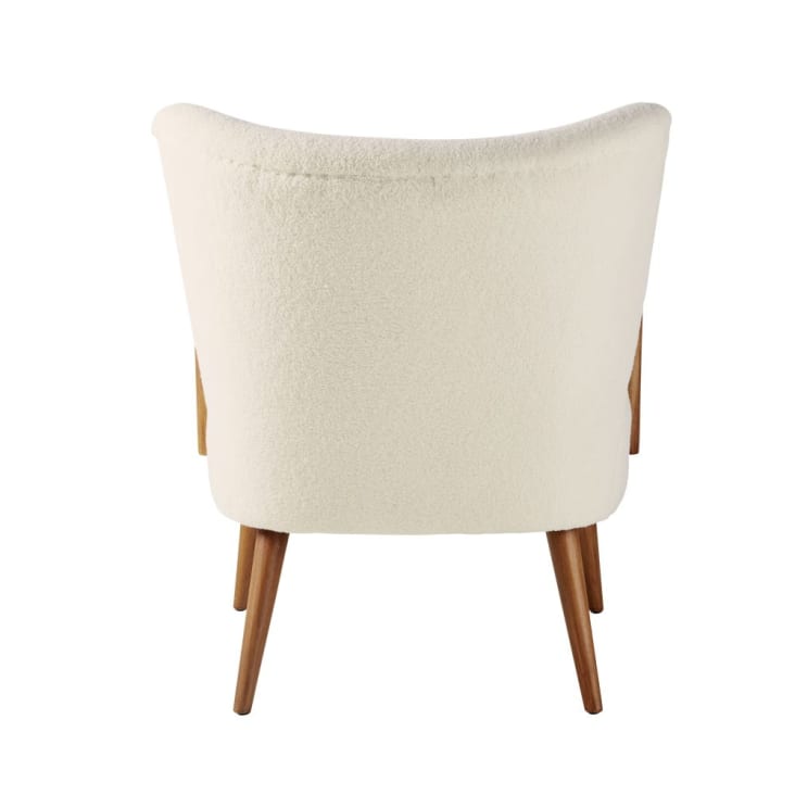 Maisons du Monde Meyer - Sillón de rizo blanco y abedul macizo Envío gratis