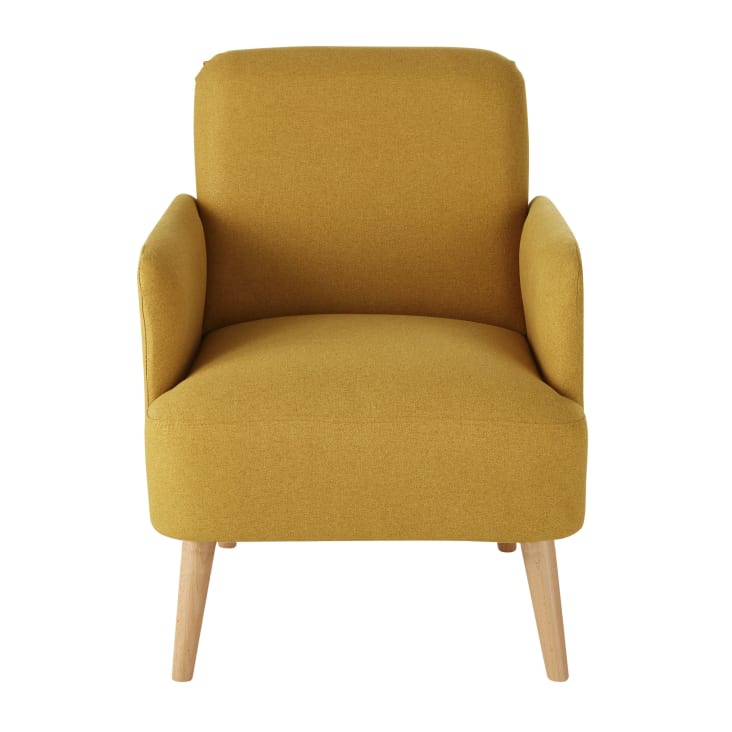 Maisons du Monde Honey - Sillón amarillo de haya COMPRAR AHORA
