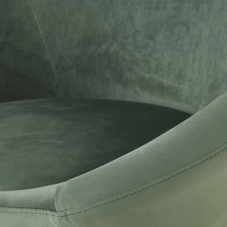 Maisons du Monde Hipop - Sillón de terciopelo verde con patas de acero negro ÚLTIMAS EDICIONES
