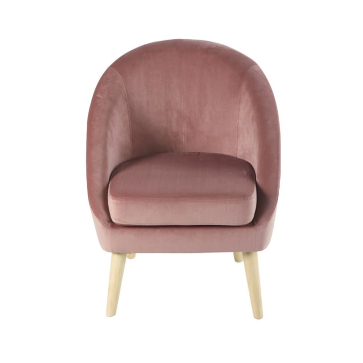 Maisons du Monde Suzie - Sillón de terciopelo rosa oscuro Últimos 2 días