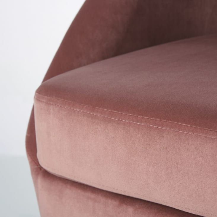 Maisons du Monde Suzie - Sillón de terciopelo rosa oscuro Últimos 2 días