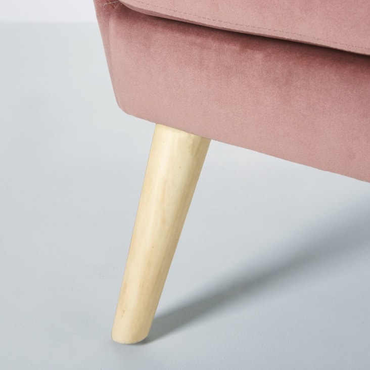 Maisons du Monde Suzie - Sillón de terciopelo rosa oscuro Últimos 2 días