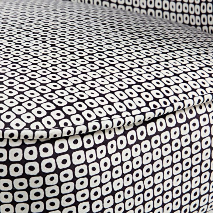Maisons du Monde Palm - Butaca de terciopelo con motivos decorativos en blanco y negro Último día