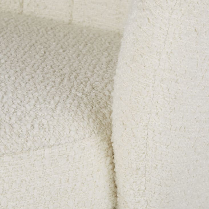 Maisons du Monde Squash - Sillón de tela color crudo efecto lana rizada Promoción por tiempo limitado