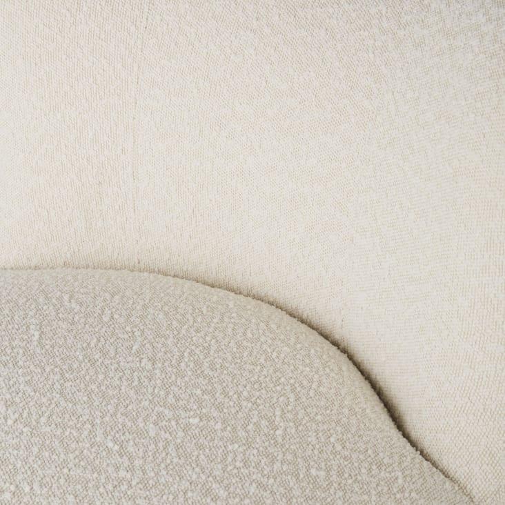 Maisons du Monde Noham - Sillón de tela color crudo efecto lana rizada Solo hoy