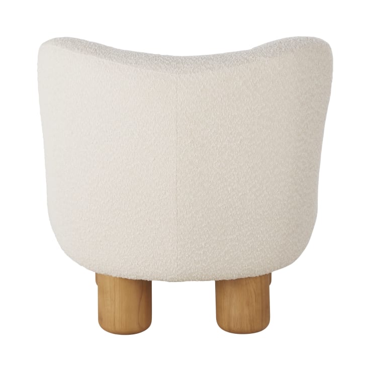 Maisons du Monde Noham - Sillón de tela color crudo efecto lana rizada Solo hoy