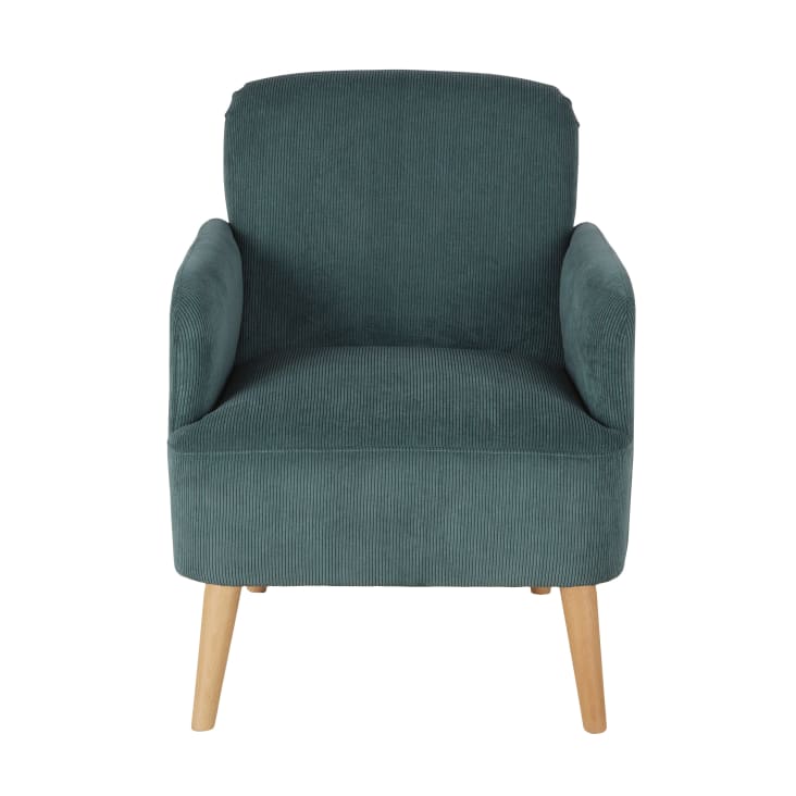 Maisons du Monde Honey - Sillón de terciopelo verde caqui Envío internacional gratuito