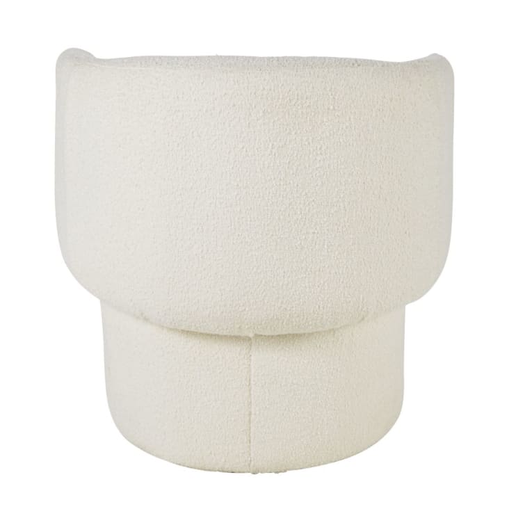 Maisons du Monde Dorset Business - Sillón y reposapiés profesionales con bucles blancos En oferta