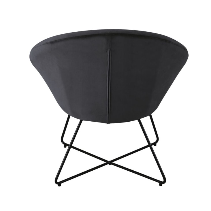 Maisons du Monde Hipop - Sillón de terciopelo negro Libre de impuestos