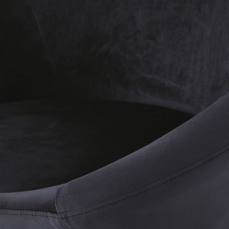 Maisons du Monde Hipop - Sillón de terciopelo negro Libre de impuestos
