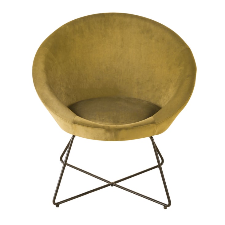 Maisons du Monde Hipop - Sillón de terciopelo ocre Descuentos del mes