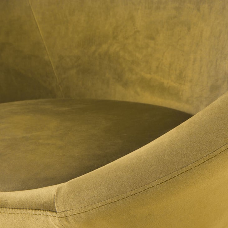 Maisons du Monde Hipop - Sillón de terciopelo ocre Descuentos del mes