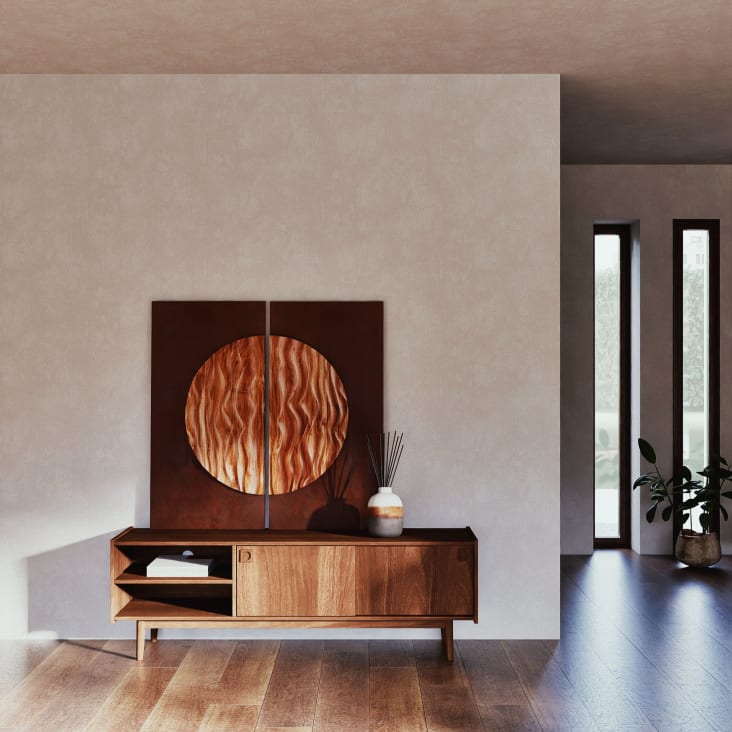 Maisons du Monde Griffith - Mueble de TV vintage con 2 puertas en marrón Última moda