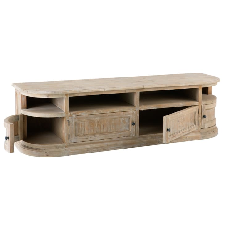 Maisons du Monde Flaubert - Mueble de TV con 4 puertas de pino reciclado Grandes ahorros