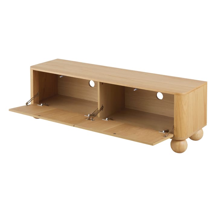 Maisons du Monde NUMBAT - Mueble de TV con 2 puertas con líneas grabadas Rebajas de fin de temporada
