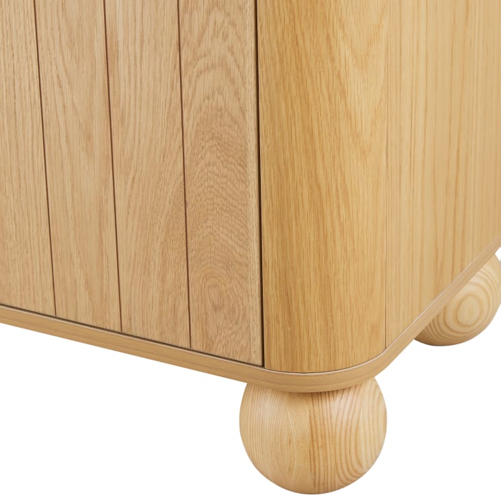 Maisons du Monde NUMBAT - Mueble de TV con 2 puertas con líneas grabadas Rebajas de fin de temporada