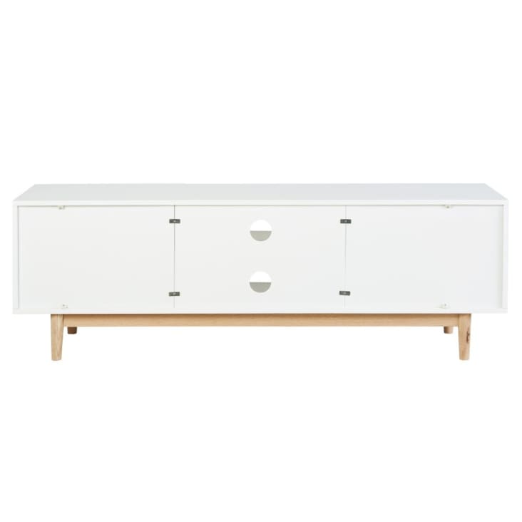 Maisons du Monde Artic - Mueble de TV vintage 2 puertas blanco Precio ultrabajo