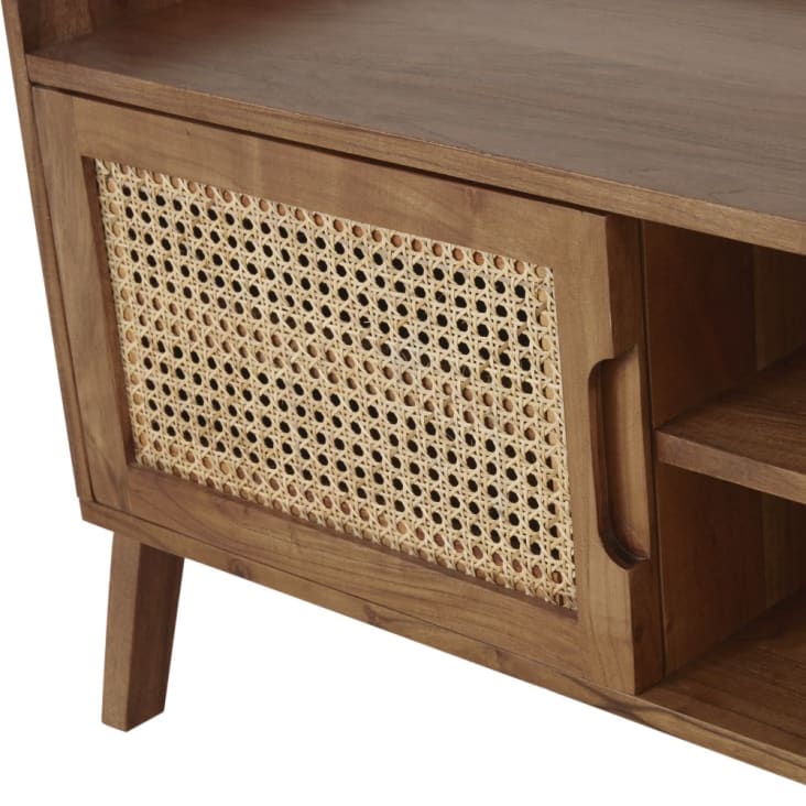 Maisons du Monde Santa Fe - Mueble de TV con 2 puertas de rejilla de mimbre En línea