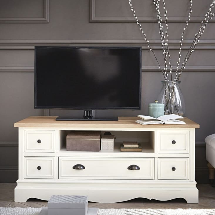 Maisons du Monde Léontine - Mueble de TV color crema En oferta