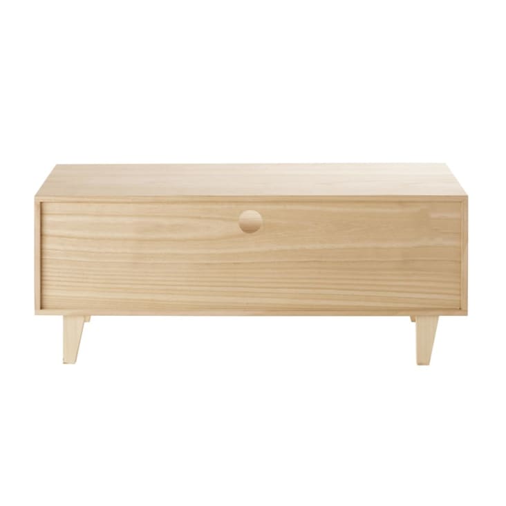 Maisons du Monde Spring - Mueble de TV blanco de estilo escandinavo con 4 cajones de paulonia Rebajas de fábrica