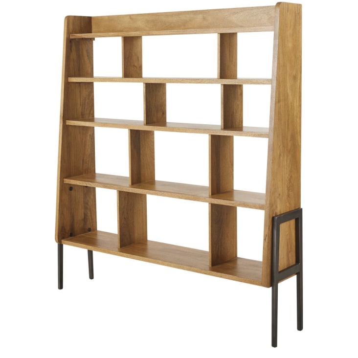 Maisons du Monde Jerry - Biblioteca de mango y metal negro Rebajas top