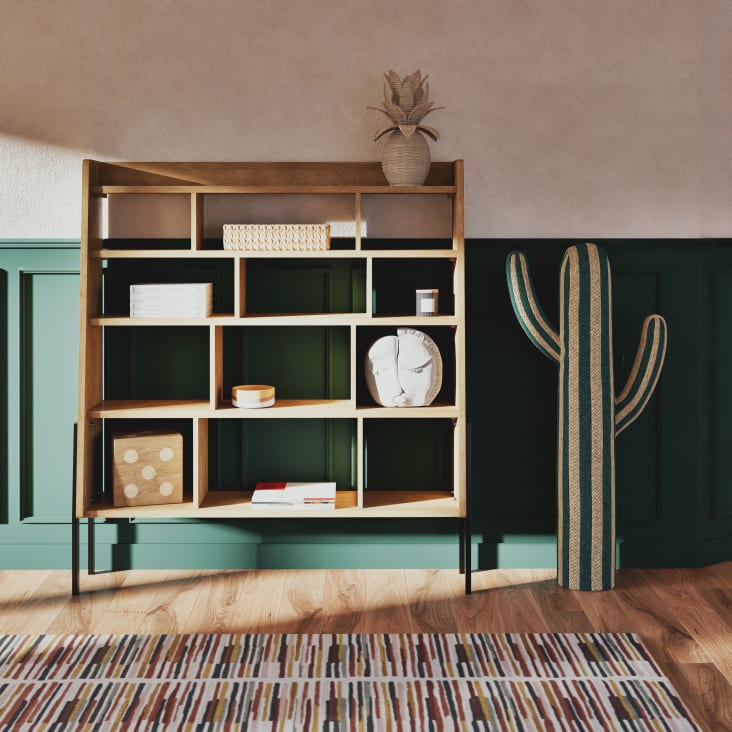 Maisons du Monde Jerry - Biblioteca de mango y metal negro Rebajas top