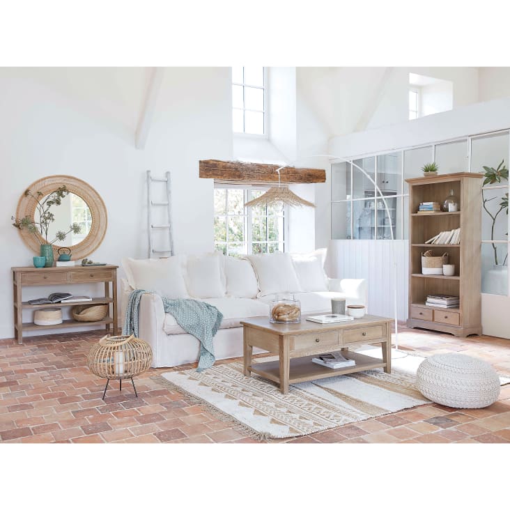 Maisons du Monde Cavaillon - Librería gris con 2 cajones Oferta especial