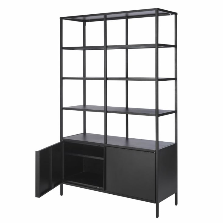 Maisons du Monde Watkin - Biblioteca de 2 puertas de metal negro Envío gratis