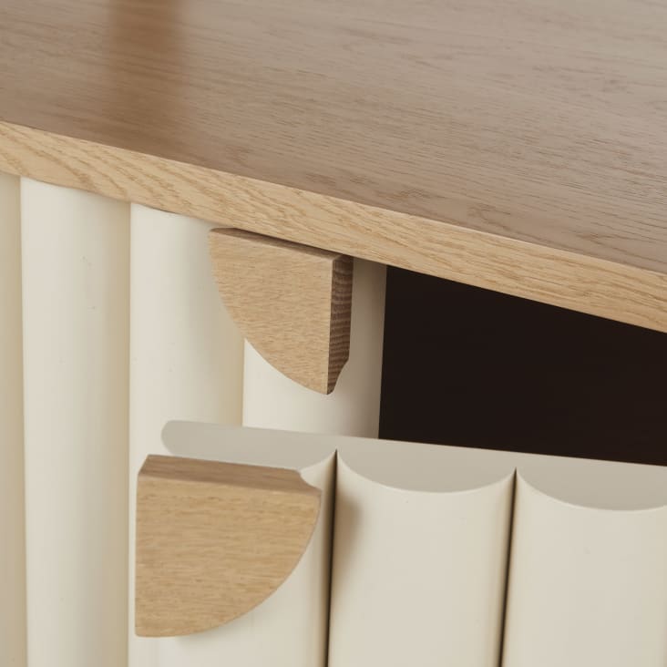 Maisons du Monde Caldera - Biblioteca con 2 puertas bicolor de troncos de madera ÚLTIMAS EDICIONES