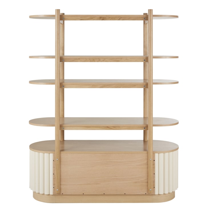 Maisons du Monde Caldera - Biblioteca con 2 puertas bicolor de troncos de madera ÚLTIMAS EDICIONES