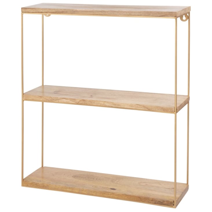 Maisons du Monde SHELLEY - Estantería de mango y metal color dorado Oferta especial de fábrica