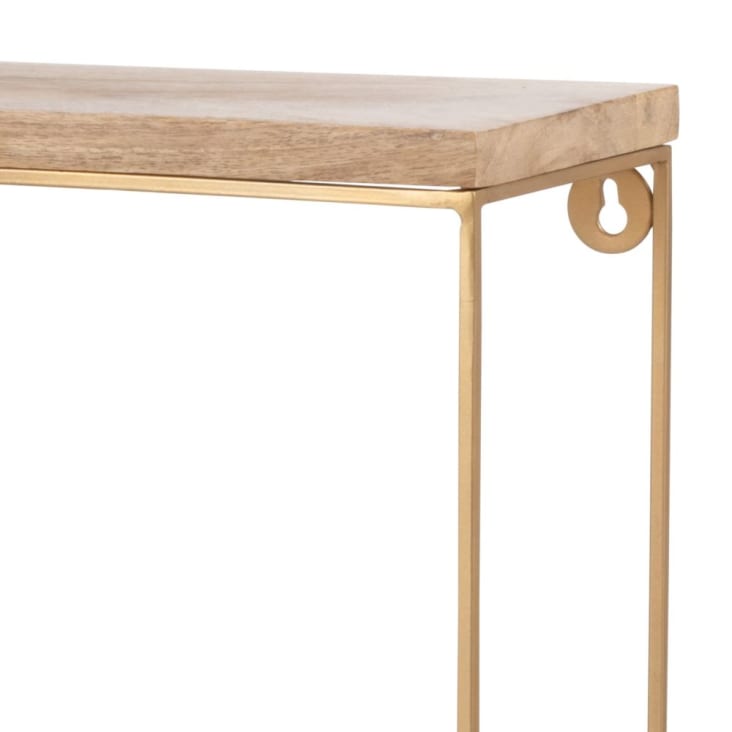 Maisons du Monde SHELLEY - Estantería de mango y metal color dorado Oferta especial de fábrica