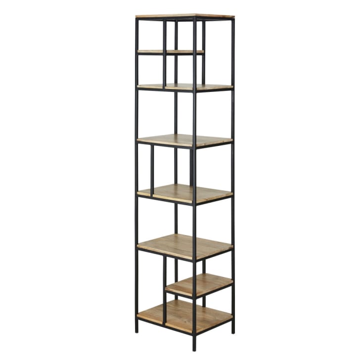 Maisons du Monde Segment - Columna de metal negro y mango Promoción trimestral