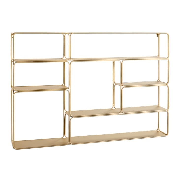 Maisons du Monde Madeline - Estantería de pared de metal dorado Liquidación