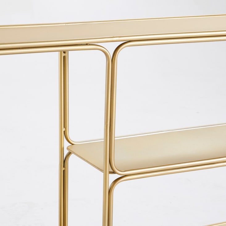 Maisons du Monde Madeline - Estantería de pared de metal dorado Liquidación