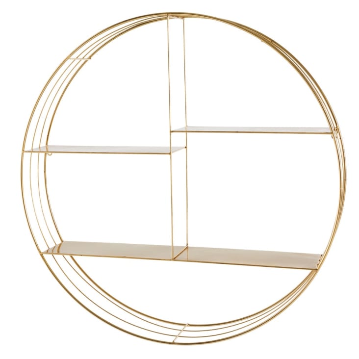 Maisons du Monde YOKO - Estantería de pared redonda de metal dorado Envío internacional gratuito