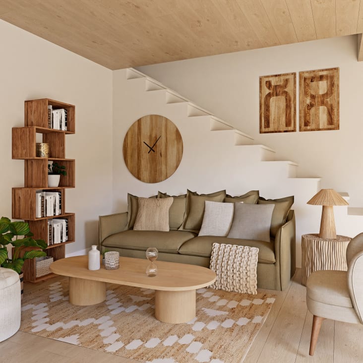 Maisons du Monde Stockholm - Estantería desigual 6 compartimentos de madera de sheesham Ahorra y exporta